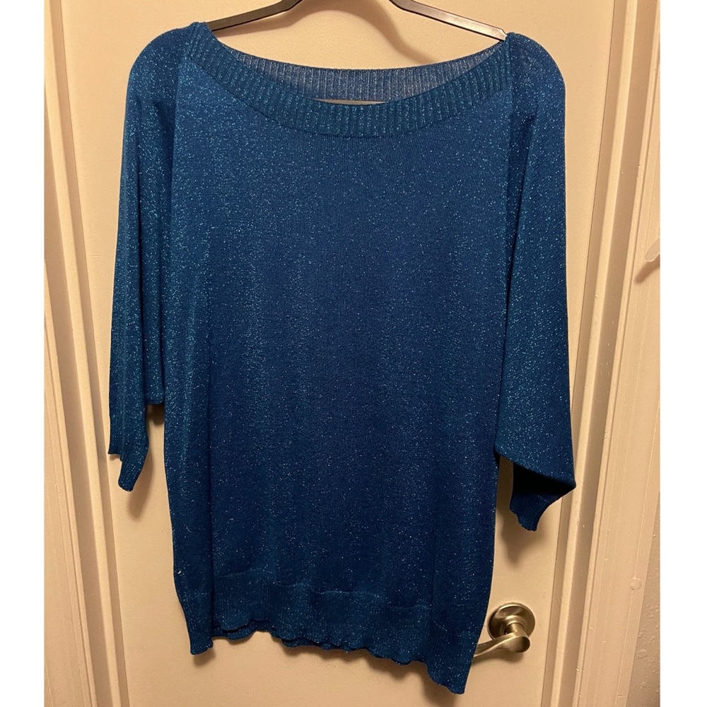 NY&C sparkle blue sweater top